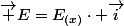 \vec E=E_{(x)}\cdot \vec{i}
