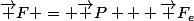 \vec F = \vec P + \vec F_e