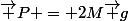 \vec P = 2M\vec g