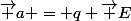 \vec a = q \vec E