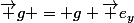 \vec g = g \vec e_y