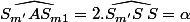 \widehat{S_{m'}AS_{m1}}=2.\widehat{S_{m'}S\:S}=\alpha