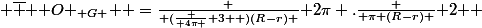 { \overline { { O }_{ G } } }=\frac { (\frac { 4\pi }{ 3 } )(R-r) }{ 2\pi .\frac { \pi (R-r) }{ 2 } }