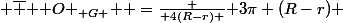 { \overline { { O }_{ G } } }=\frac { 4(R-r) }{ 3\pi (R-r) }