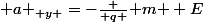 { a }_{ y }=-\frac { q }{ m } E