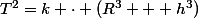 {T^2}=k \cdot (R^3 + h^3)