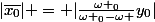 |\bar{x_0}| = |\frac{\omega _0}{\omega _0-\omega }y_0|