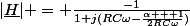 |\underline{H}| = \frac{-1}{1+j(RC\omega-\frac{\alpha + 1}{2RC\omega})}