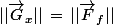 ||\vec{G}_x||\,=\,||\vec{F}_f||