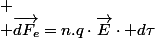 
 \\ \overrightarrow{dF_{e}}=n.q\cdot\overrightarrow{E}\cdot d\tau