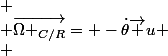 
 \\ \vec{\Omega _{C/R}}= -\dot{\theta}\vec u
 \\ 