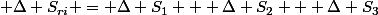  \Delta S_{ri} = \Delta S_1 + \Delta S_2 + \Delta S_3
