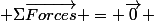  \Sigma\vec{Forces} = \vec{0} 