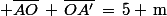  \bar{AO}\,+\,\bar{OA'}\,=\,5 \,\rm{m}