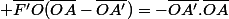  \bar{F'O}(\bar{OA}-\bar{OA'})=-\bar{OA'}.\bar{OA}