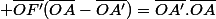  \bar{OF'}(\bar{OA}-\bar{OA'})=\bar{OA'}.\bar{OA}
