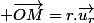 \overrightarrow{OM}=r.\overrightarrow{u_{r}}