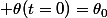  \theta(t=0)=\theta_0