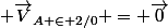 \vec{V}_{A \in 2/0} = \vec{0}