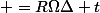  =R\Omega\Delta t