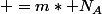  =m* N_{A}