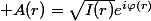  A(r)=\sqrt{I(r)}e^{i\varphi(r)}