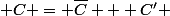  C = \bar{C} + C' 