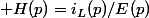  H(p)=i_L(p)/E(p)