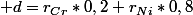  d=r_{Cr}*0,2+r_{Ni}*0,8