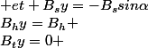B_ty=0 ;B_hy=B_h ; et B_sy=-B_ssin\alpha
