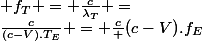  f_T = \frac{c}{\lambda_T} =&nbsp;&nbsp;\frac{c}{(c-V).T_E} = \frac{c} {(c-V)}.f_E}&nbsp;&nbsp;