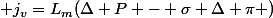  j_v=L_m(\Delta P - \sigma \Delta \pi )