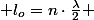  l_{o}=n\cdot\frac{\lambda}{2} 