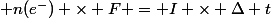  n(e^-) \times F = I \times \Delta t