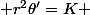  r^2\theta'=K 