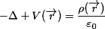 -\Delta V(\vec{r})=\dfrac{\rho(\vec{r})}{\varepsilon_0}