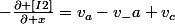 -\frac{\partial [I2]}{\partial x}=v_a-v_-a+v_c