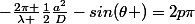 -\frac{2\pi }{\lambda }\frac{1}{2}\frac{a^{2}}{D}-sin(\theta )=2p\pi