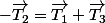 -\overrightarrow{T_{2}}=\overrightarrow{T_{1}}+\overrightarrow{T_{3}}