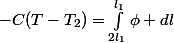 -C(T-T_2)=\int_{2l_1}^{l_1}\phi dl