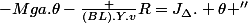 -Mga.\theta-\frac {(BL).Y.v}{R}=J_\Delta. \theta ''