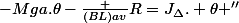 -Mga.\theta-\frac {(BL)av}{R}=J_\Delta. \theta ''