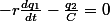 -r\frac{dq_1}{dt}-\frac{q_2}{C}=0