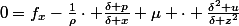 0=f_x-\frac{1}{\rho}\cdot \frac{\delta p}{\delta x}+\mu \cdot \frac{\delta^2 u}{\delta z^2}