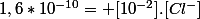 1,6*10^{-10}= [10^{-2}].[Cl^-]