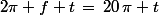 2\pi f t\,=\,20\,\pi t