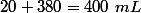 \large \begin{array}{|c|c|c|} \hline &Volume~de~la~solution&Masse~de~solut \acute{e} 
 \\ \hline S_0&100~mL&8~g
 \\ \hline S_1&20~mL&1,6~g
 \\ \hline S_2&20+380=400~mL&1,6~g
 \\ \hline S_3&200~mL&0,8~g
 \\ \hline\end{array}
 \\ 