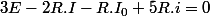 3E-2R.I-R.I_{0}+5R.i=0