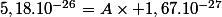 5,18.10^{-26}=A\times 1,67.10^{-27}