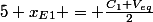 5 x_{E1} = \frac{C_1 V_{eq}}{2}